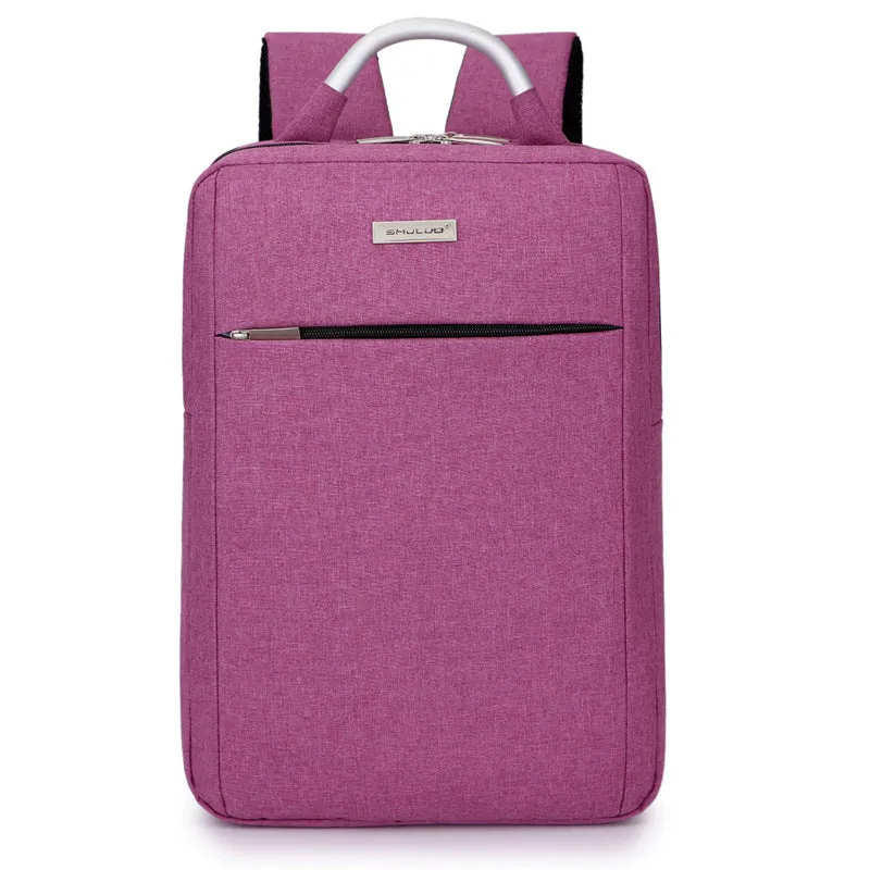 Waterproof casual business laptop bag with multiple compartments in black colour