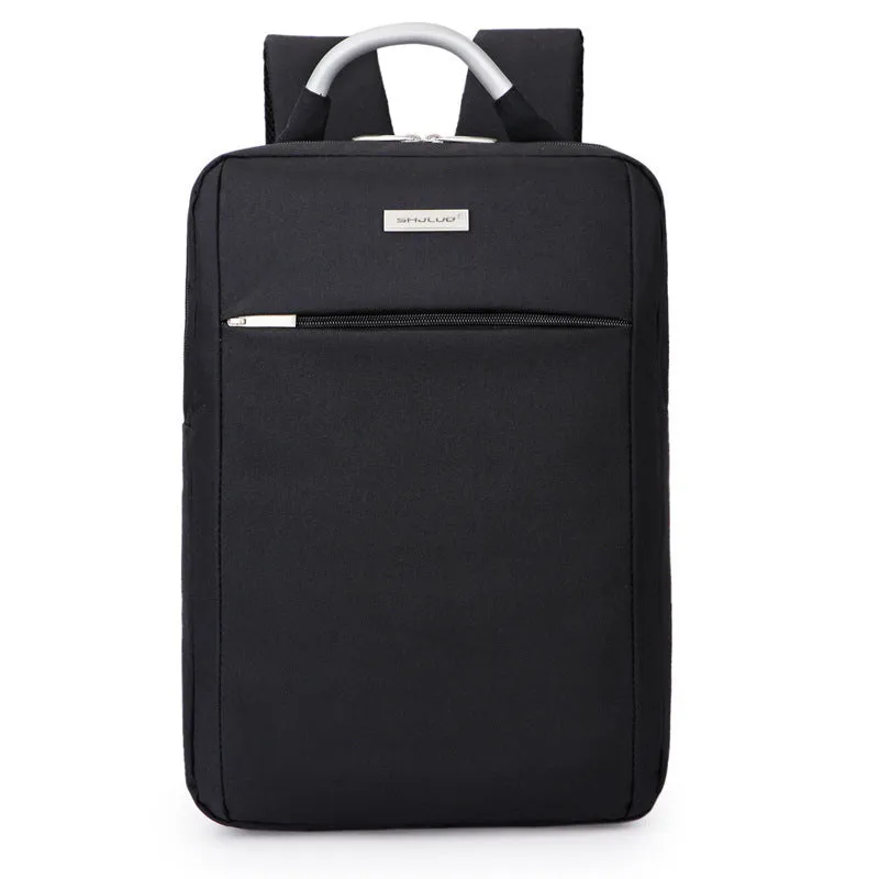 Waterproof casual business laptop bag with multiple compartments in black colour