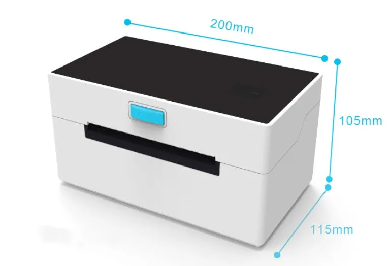 POS9220 label thermal printer with Bluetooth and USB, 100x150mm size, UK plug