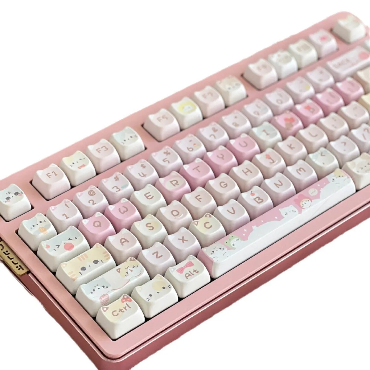 Meow Meow Team Height mechanical keyboard key cap set with 141 pieces and five-sided sublimation printing