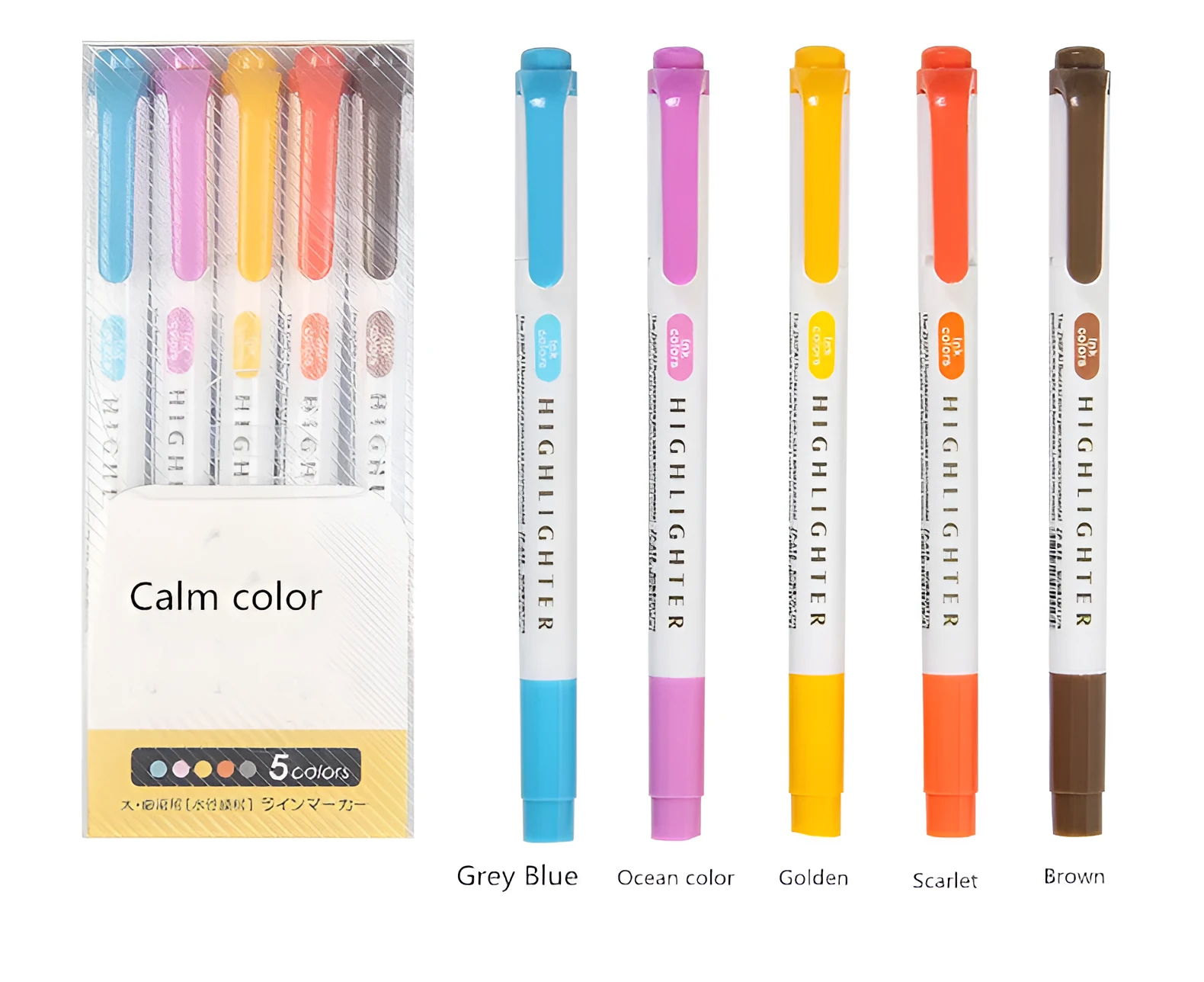 25 colour double head highlighter pen set in mildliner fluorescent colours for school and office use