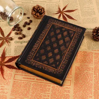 Imitation leather sketch notebook black gold colour A5 size 12.3x17cm