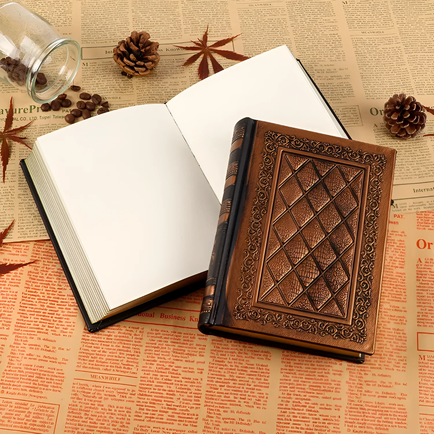 Imitation leather sketch notebook black gold colour A5 size 12.3x17cm