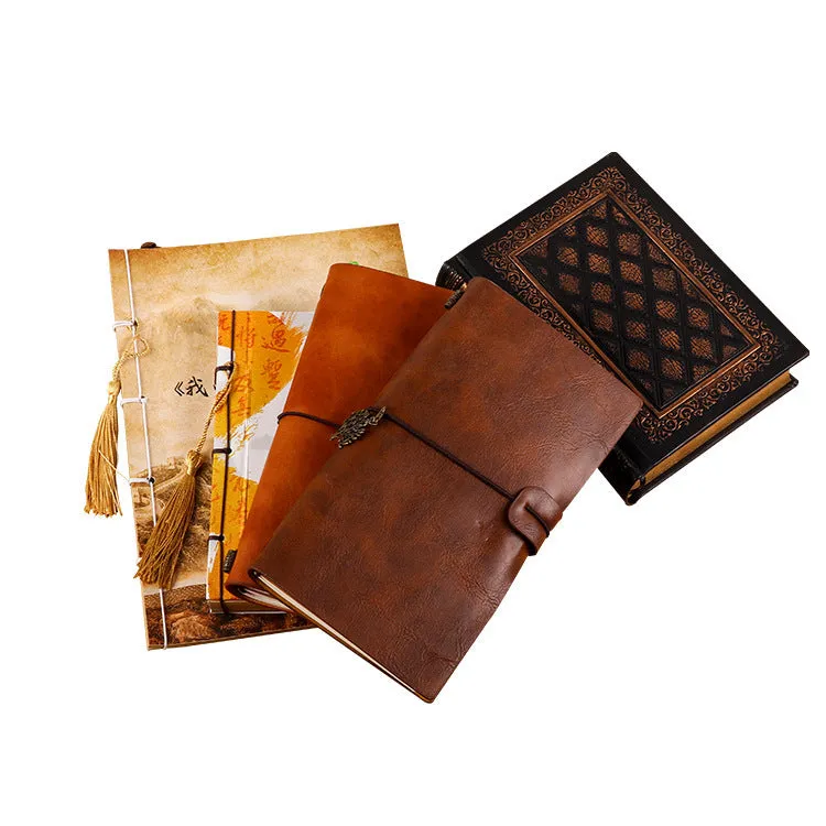 Imitation leather sketch notebook black gold colour A5 size 12.3x17cm