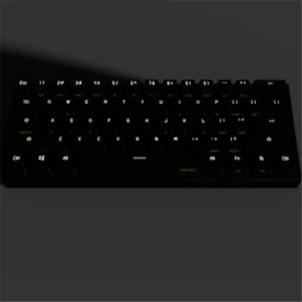 Wireless Bluetooth mechanical keyboard with black keycaps, compact layout, showing multimedia function keys and USB port
