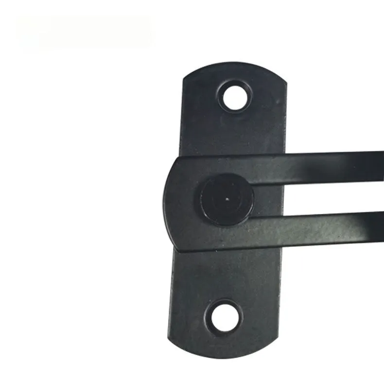 Stainless steel and carbon steel sliding door lock with flat shackle for barn doors
