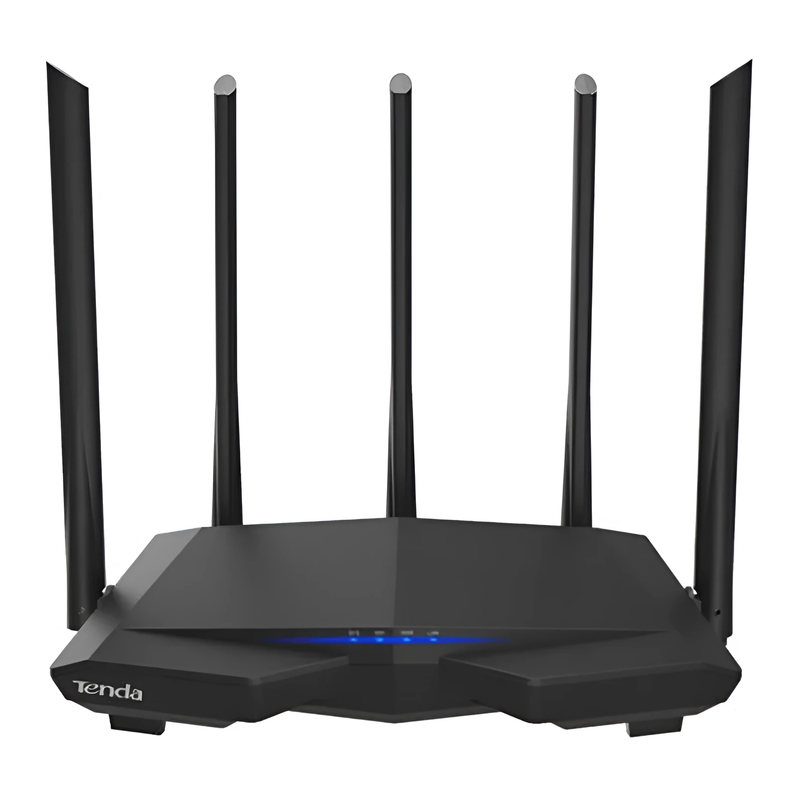 Dual-band router AC7 black with four LAN ports, compact 220x141.5x49mm