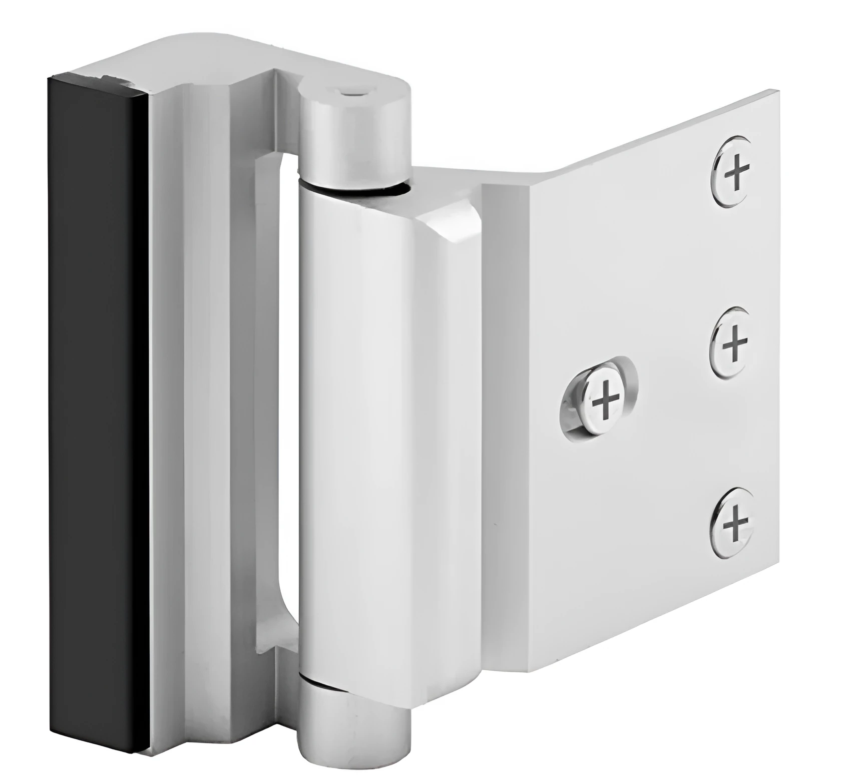 Silver aluminium alloy child safety door lock with 3 inch stop and heavy duty bolt design