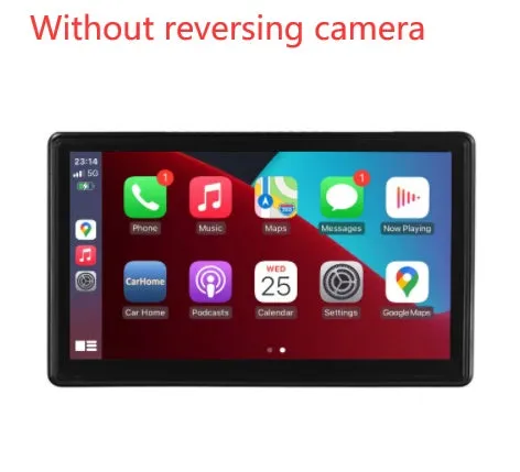 Portable 7-inch IPS car GPS navigator with wireless Carplay and Android AUTO projection on dashboard