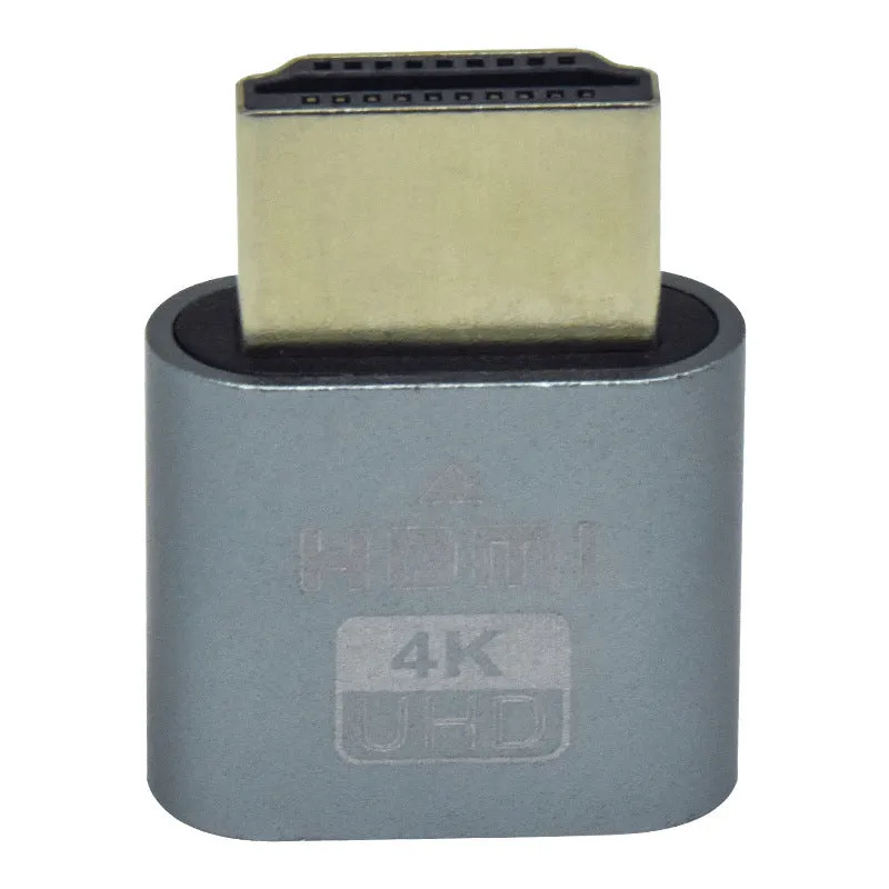 26.5mm graphics card HDMI dummy display plug in metallic finish for virtual signal generation