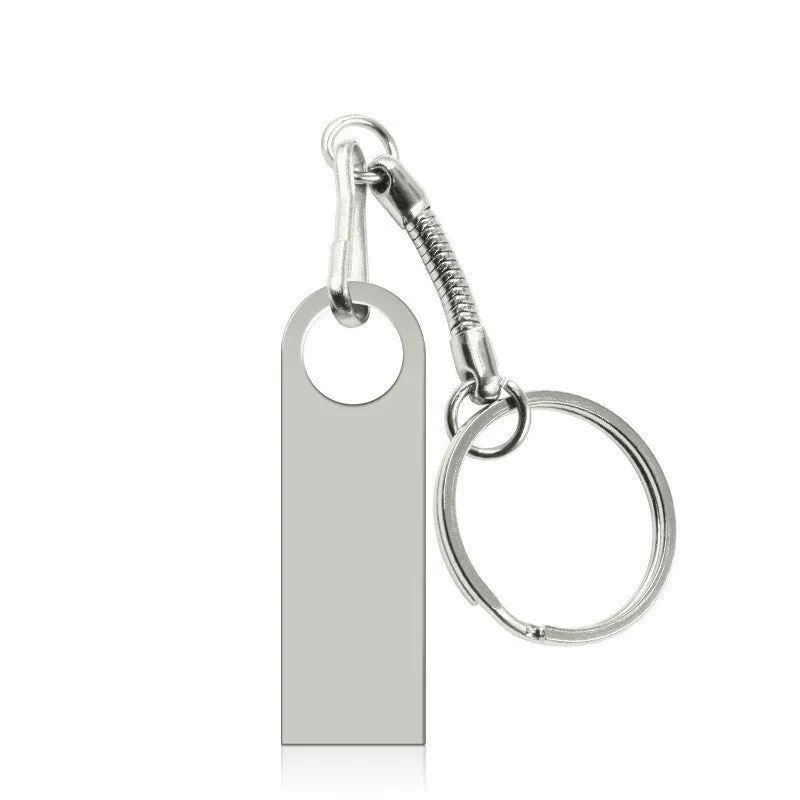 Creative metal high-speed USB flash drive with USB 2.0/3.0 interface in silver colour