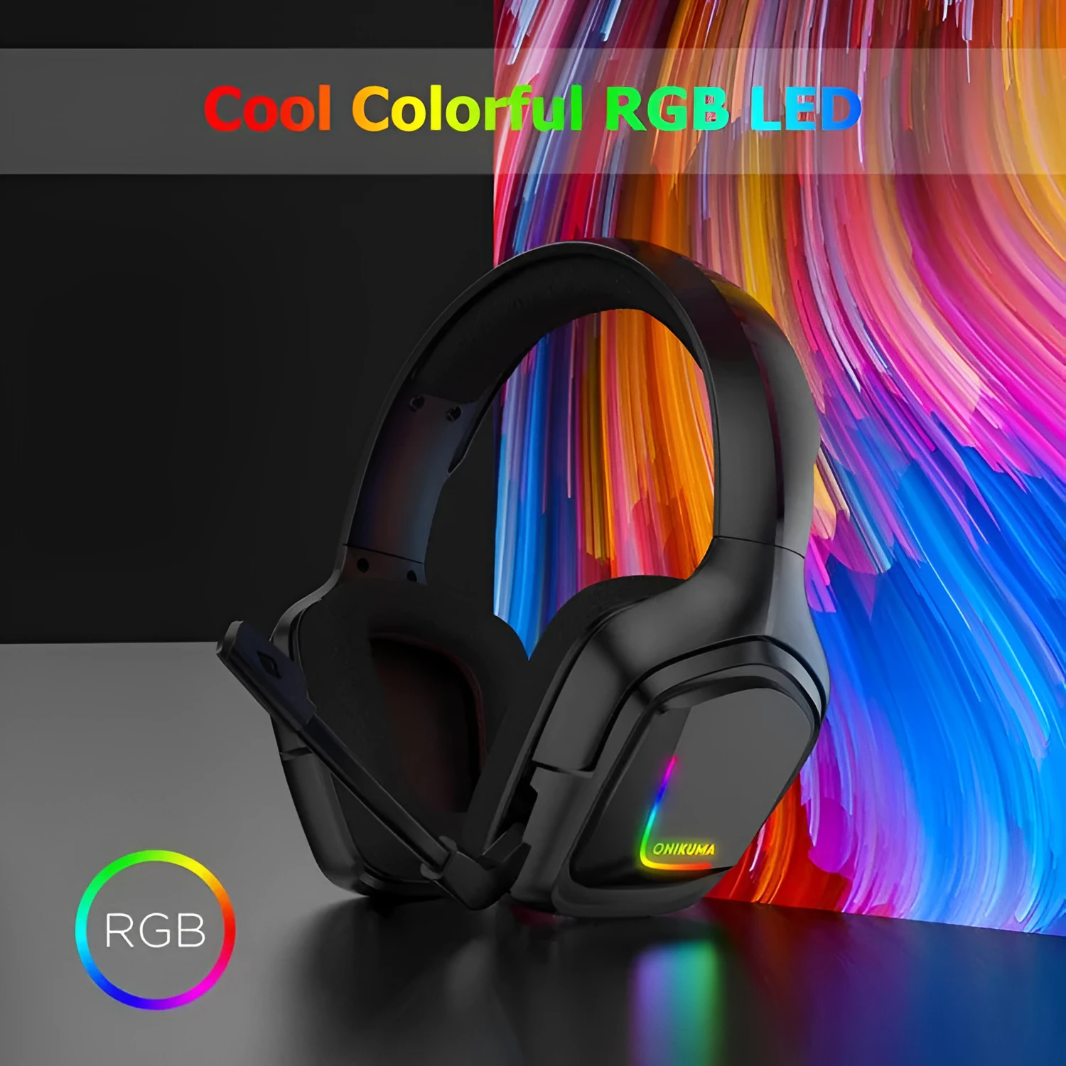 Wired gaming headset with microphone and 3.5mm plug in Black and Camouflage White colours