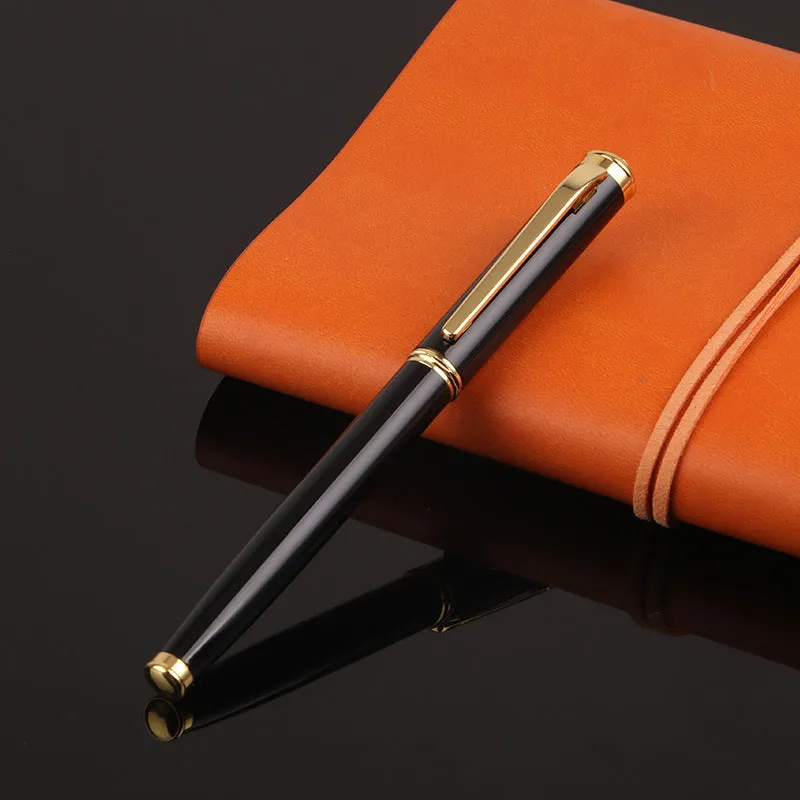 Metal body pen with 0.5mm Yijin nib in black and red colours for office writing
