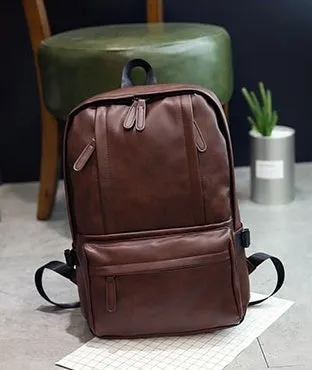 PU men's casual shoulder bag square vertical section black colour with stitching details and double strap