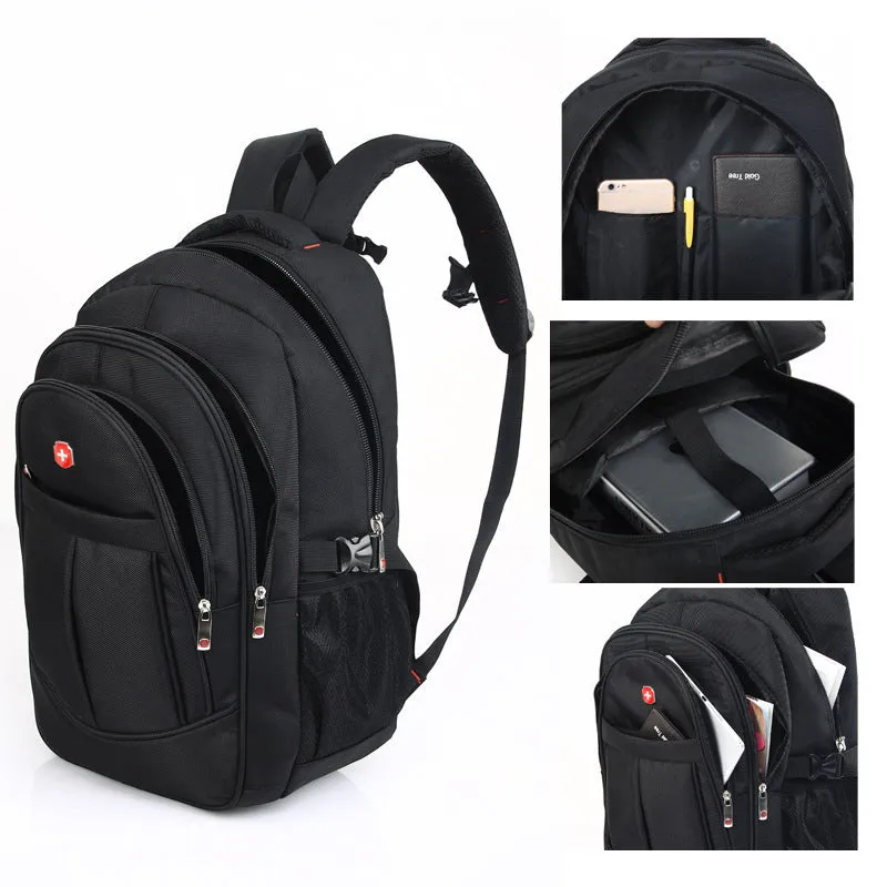 Custom-made notebook and laptop shoulder bag in 15 inch size with double shoulder military-knife construction