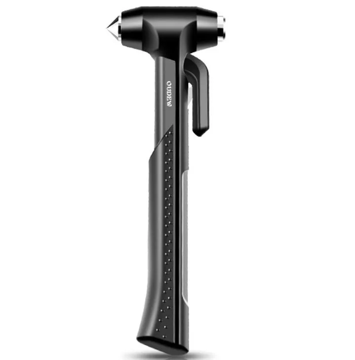 ABS high carbon steel window breaker safety hammer for vehicle emergency escape in black colour