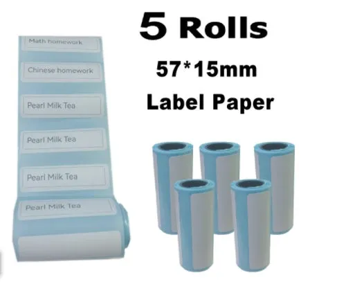 Mini label thermal printer C20 white model with Bluetooth and USB port on a desk