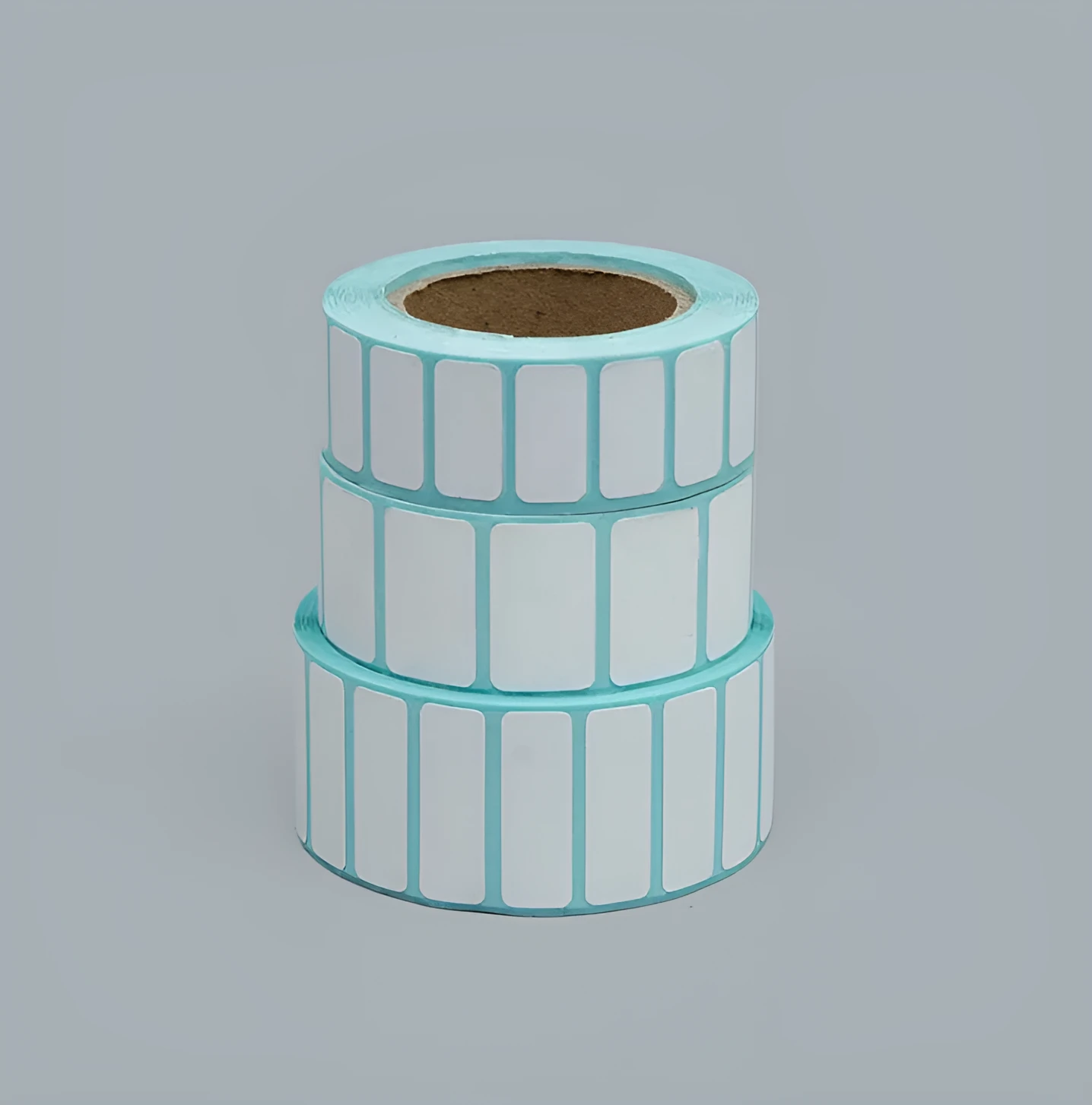 Roll of 20x10mm waterproof stickers, 3000 double-row labels on black and blue hot paper