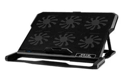 Laptop cooling board metal mesh air cooling fan for notebook Ultrabook black