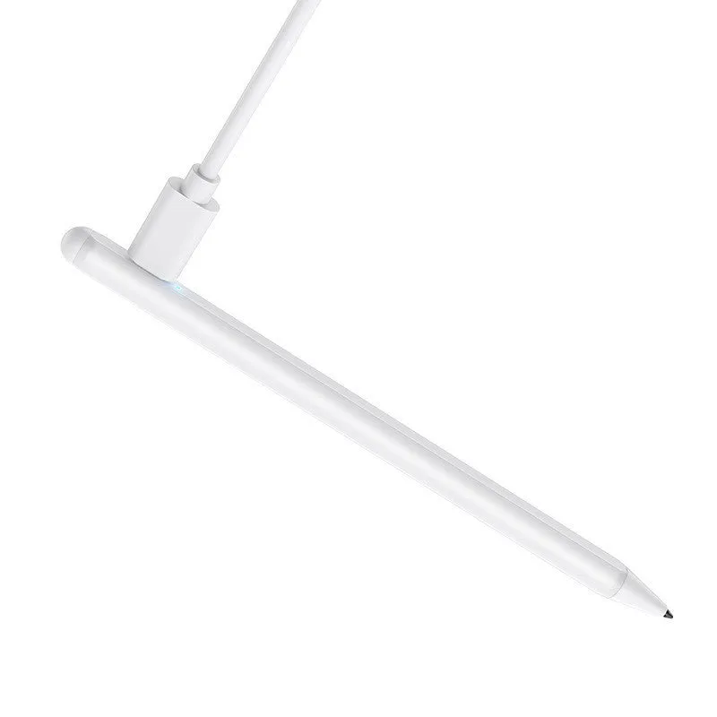White PH25 Capacitor Pen stylus for iPad 2018-2019 models with 1.0mm fine nib and aluminium alloy body