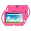 Children's smart tablet with 7-inch screen, plastic body, blue colour, front camera visible, on white background