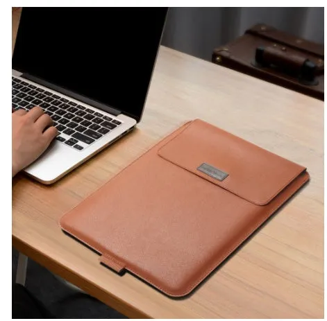 Universal laptop bag case in PU leather and TPU, fits 11 to 15 inch laptops, available in seven colours