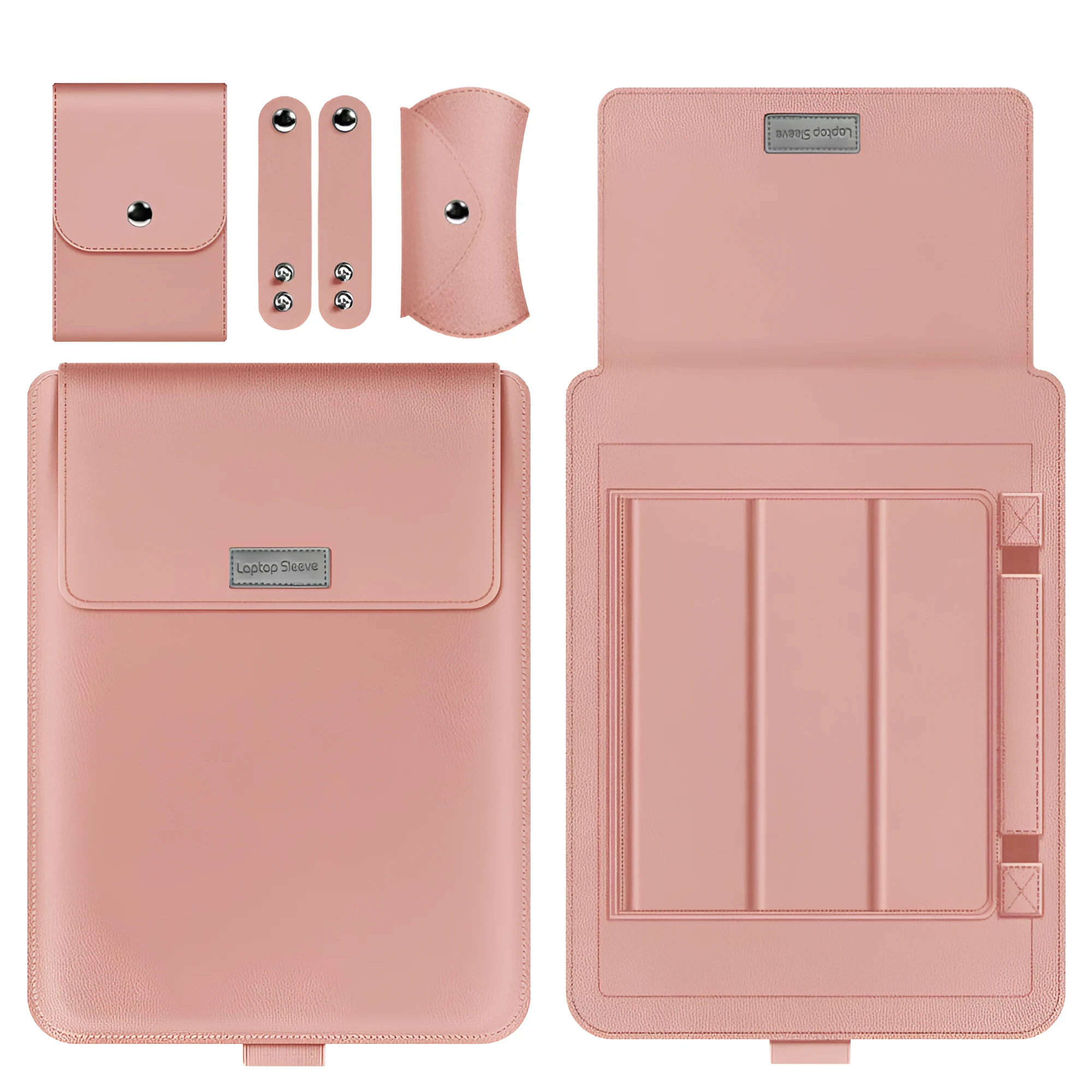 Universal laptop bag case in PU leather and TPU, fits 11 to 15 inch laptops, available in seven colours