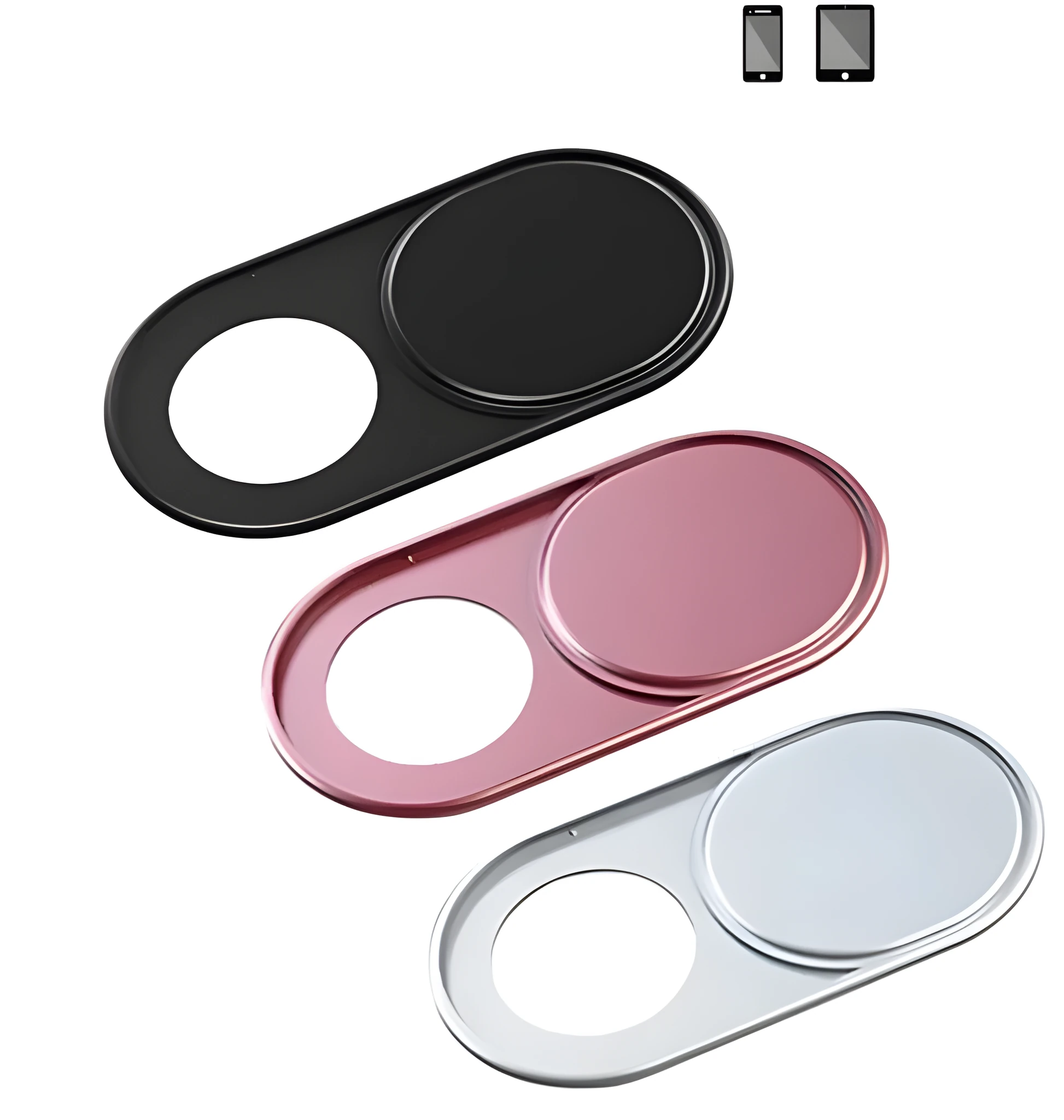 Plastic anti hacker peeping camera cover slider 18.5mm by 9mm for laptop tablet and phone