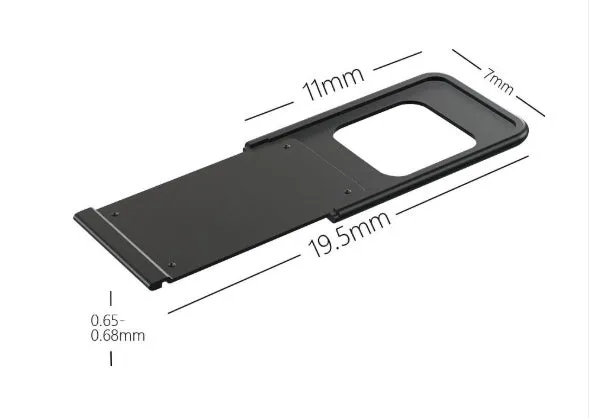 Plastic anti hacker peeping camera cover slider 18.5mm by 9mm for laptop tablet and phone