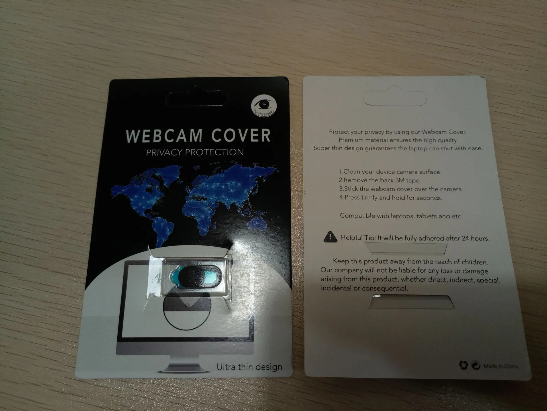 Plastic anti hacker peeping camera cover slider 18.5mm by 9mm for laptop tablet and phone