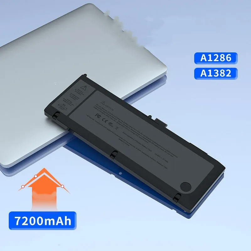 Apple MacBook Pro replacement battery 7200mAh for A1286 A1382 A1321 laptop models