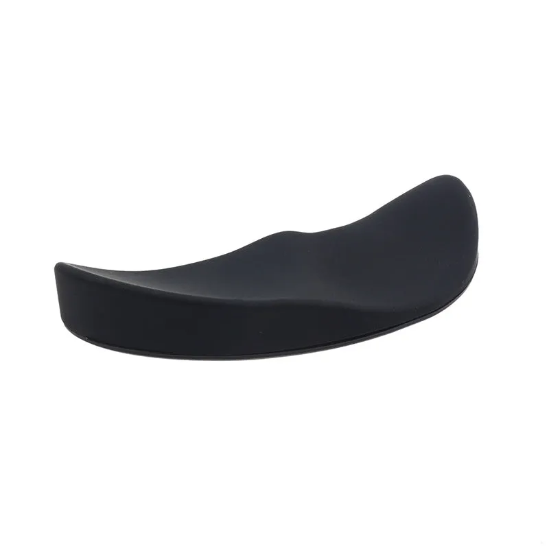 Ergonomic silicone mouse wrist rest pad with black gliding surface for right hand use