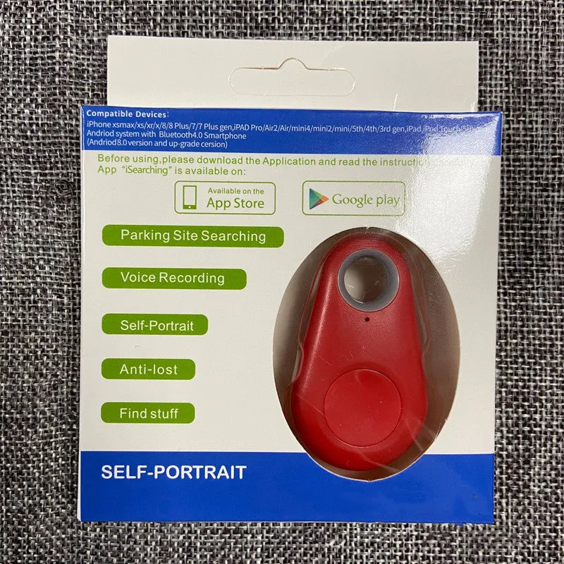 Bluetooth tracker anti lost key finder in black, white, pink, blue, green, compact 3.1x5.2x1.2cm