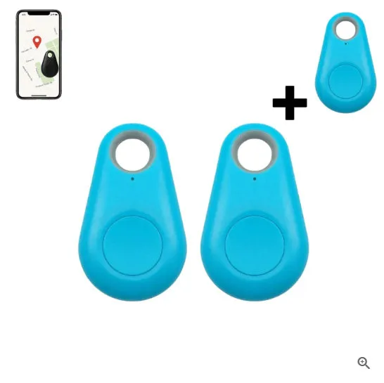 Bluetooth tracker anti lost key finder in black, white, pink, blue, green, compact 3.1x5.2x1.2cm
