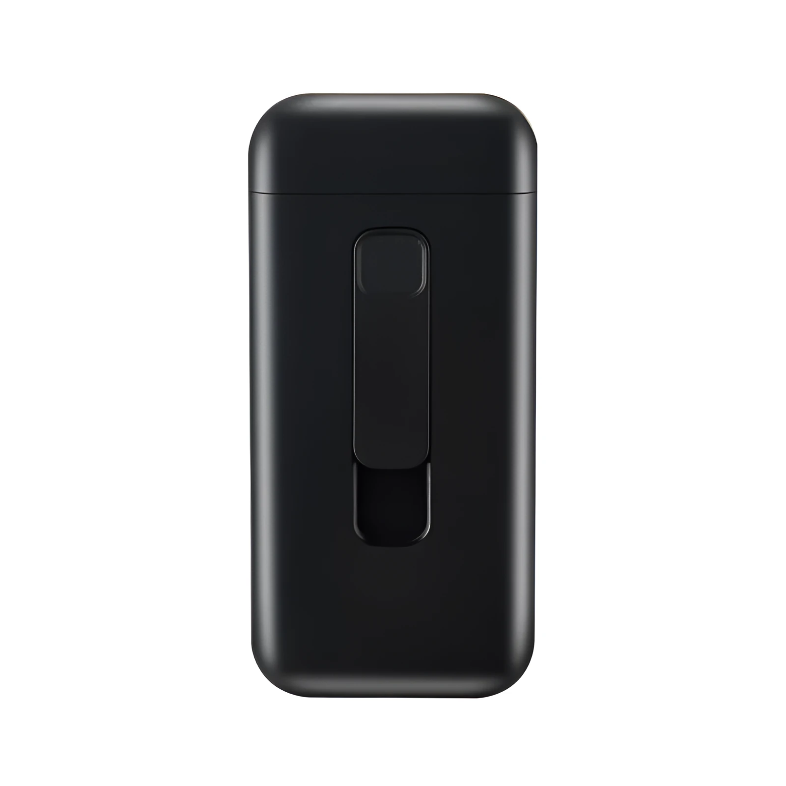 Plastic cigarette lighter in golden colour with compact body and flame, 118x55x25mm box