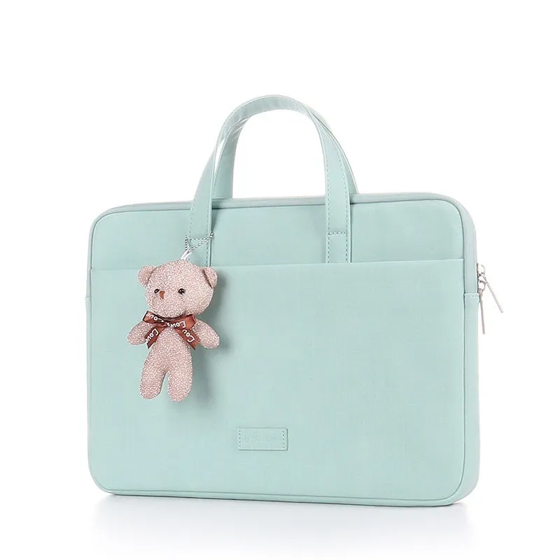 Oxford cloth laptop bag 15.6 inch waterproof with zipper in blue colour