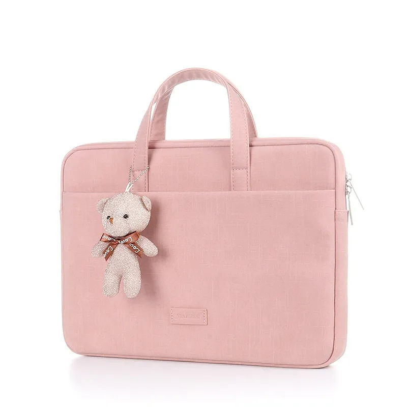 Oxford cloth laptop bag 15.6 inch waterproof with zipper in blue colour