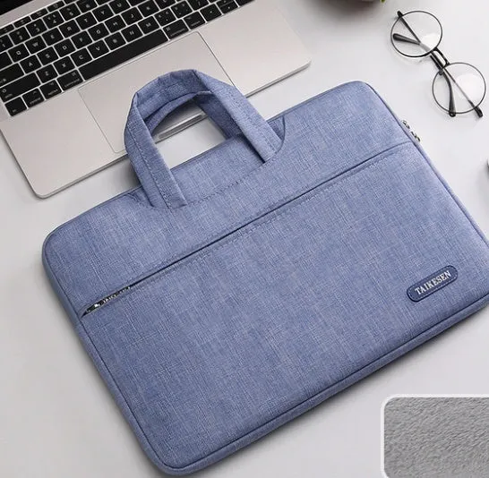 Oxford cloth laptop bag 15.6 inch waterproof with zipper in blue colour