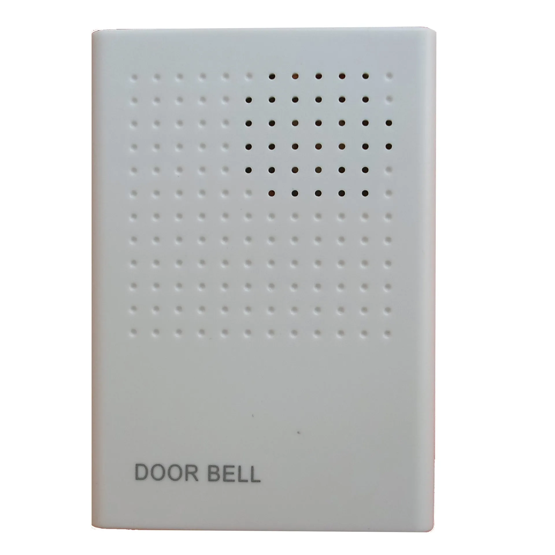White wired doorbell 87x62x23mm mounted on door frame with dingdong chime for hotel or home use