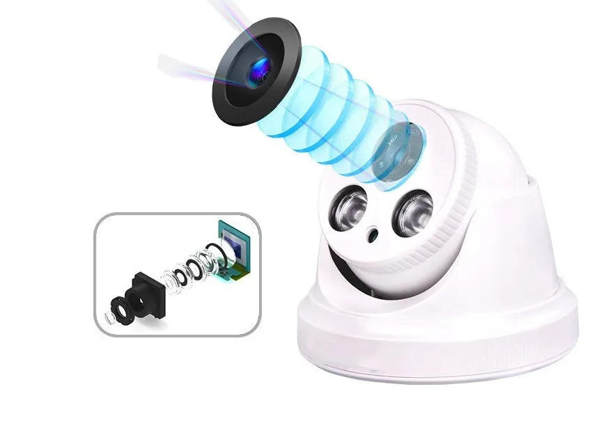 BST-103P infrared dome surveillance camera with 3.6mm lens for indoor night vision monitoring