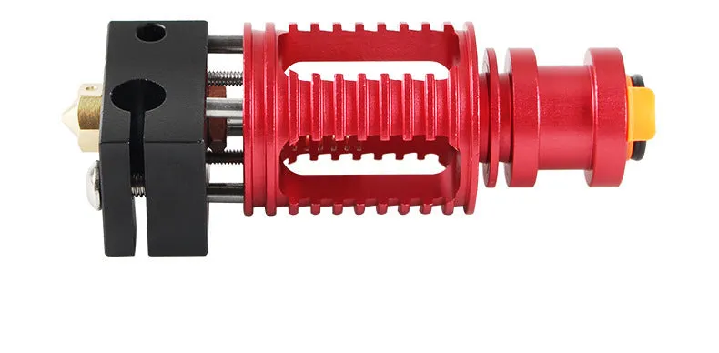 Upgraded Seal 3D printer extruder Dragon Hotend with orange buckle, 0.4mm nozzle, and six brass nozzles