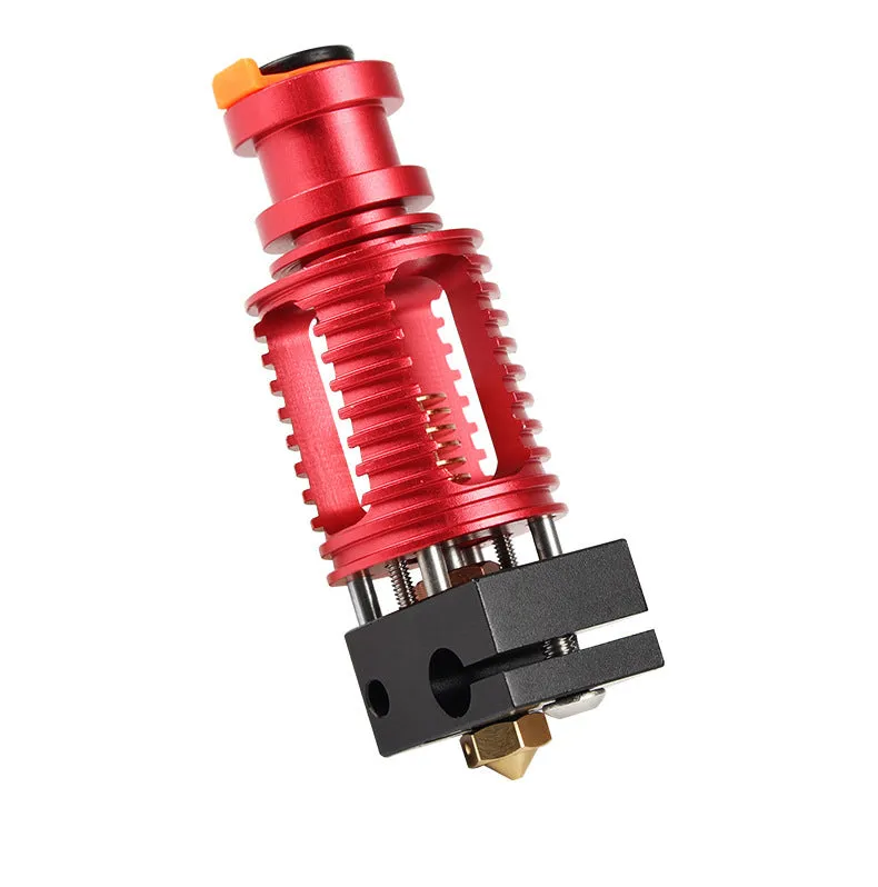 Upgraded Seal 3D printer extruder Dragon Hotend with orange buckle, 0.4mm nozzle, and six brass nozzles