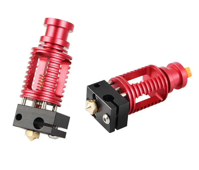 Upgraded Seal 3D printer extruder Dragon Hotend with orange buckle, 0.4mm nozzle, and six brass nozzles