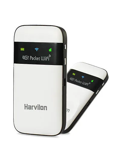 White 4G LTE mobile wireless router with LED light display and SIM card slot