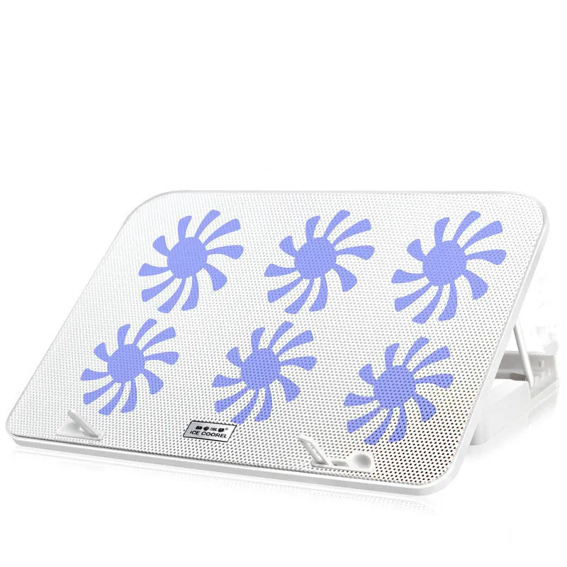 A9 laptop cooler with six fans, alloy body, 360x255x27mm, black regular version