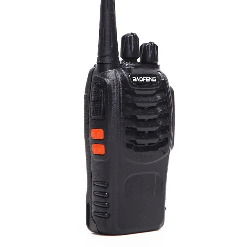 Baofeng BF-888S black handheld walkie talkie with 16 channels and 5W power output