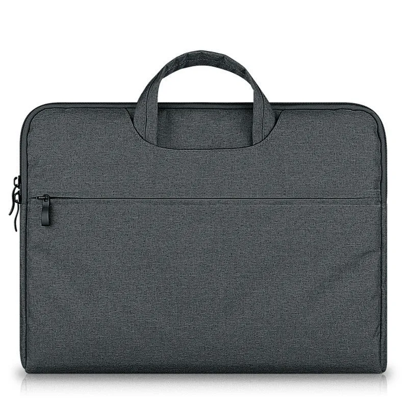 Ant cloth laptop sleeve for MacBook in grey, with soft handle and padded interior