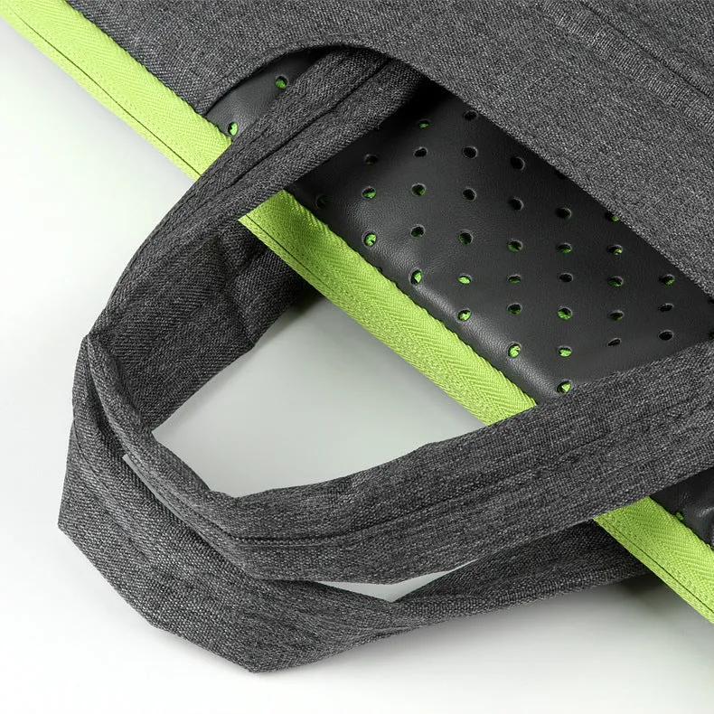 Ant cloth laptop sleeve for MacBook in grey, with soft handle and padded interior