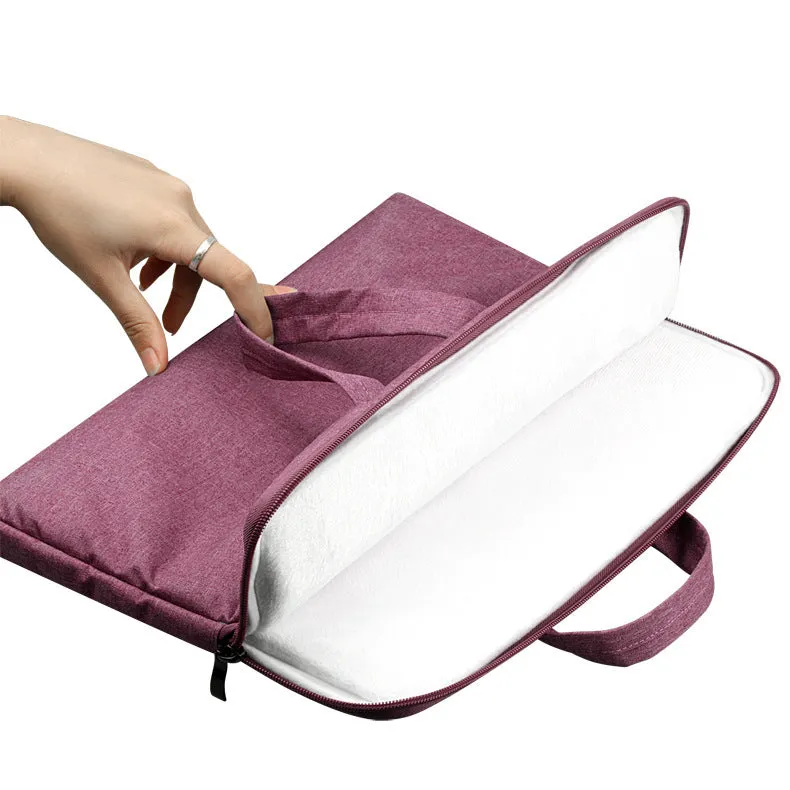 Ant cloth laptop sleeve for MacBook in grey, with soft handle and padded interior