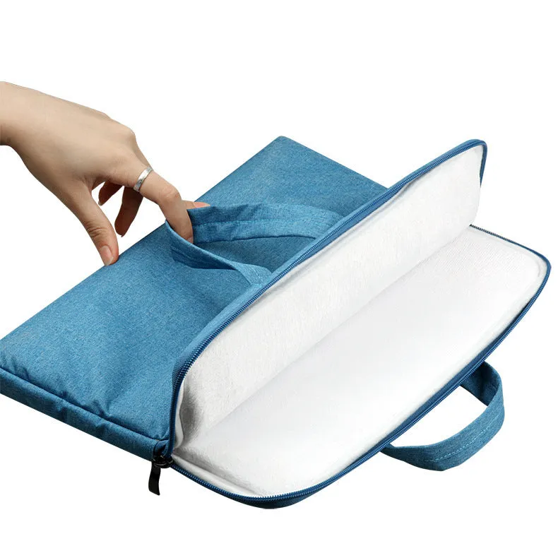 Ant cloth laptop sleeve for MacBook in grey, with soft handle and padded interior
